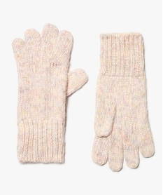 GEMO Gants fille en maille multicolore Rose