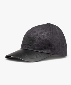 GEMO Casquette homme bimatière à motifs ton sur ton Gris