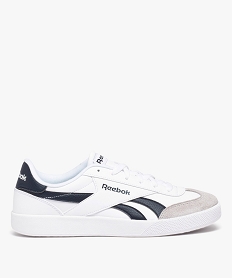 GEMO Baskets homme vintage à double matières - Reebok Smash Edge Blanc