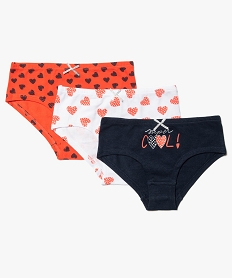 GEMO Shorties fille imprimés avec nœud pailleté (lot de 3) Multicolore