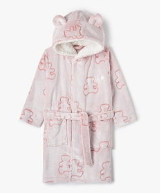 robe de chambre fille a motifs avec capuche animee - lulucastagnette roseI433201_1