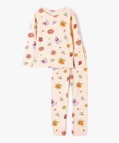 GEMO Pyjama fille en jersey motif monstres dore