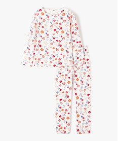 GEMO Pyjama fille en jersey à motifs girly multicolores Imprimé