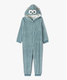 GEMO Combinaison pyjama enfant motif chouette marron chine