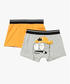 boxer garcon imprimes en coton stretch (lot de 2) jauneI436201_1