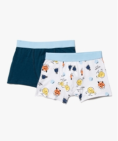 GEMO Boxer garçon assortis en coton stretch (lot de 2) Multicolore