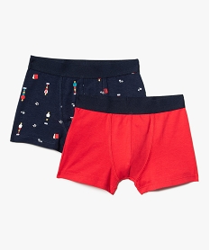 boxers assortis en coton stretch garcon (lot de 2) rougeI436501_1