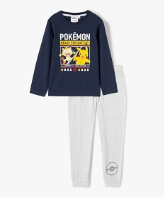 GEMO Pyjama garçon en jersey imprimé - Pokémon Bleu