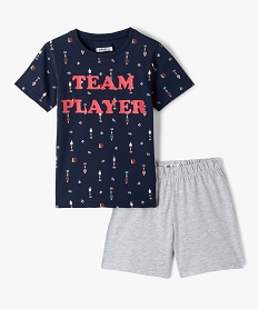 GEMO Pyjashort garçon 2 pièces dépareillées imprimé babyfoot Imprimé