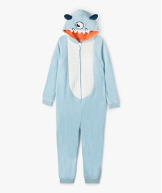 GEMO Combinaison pyjama garçon avec motif monstre bleu chine