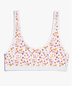 GEMO Brassière fille avec dos en dentelle marron fonce