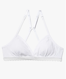 GEMO Soutien-gorge triangle spécial dos nageur fille blanc vif