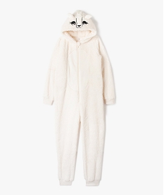 GEMO Combinaison pyjama fille avec capuche à motif lama Blanc