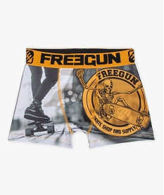 boxer garcon en microfibre imprime skate - freegun multicoloreI444901_1