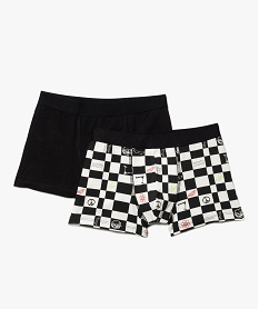 boxer garcon imprime damier (lot de 2) noirI445701_1