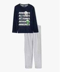 GEMO Pyjama garçon bicolore en velours - Minecraft noir chine