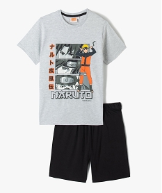 GEMO Pyjashort garçon imprimé - Naruto Shippuden Gris