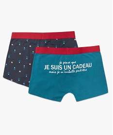 GEMO Boxers homme imprimés dans coffret cadeau (lot de 2) violet chine