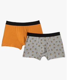 boxers homme uni et imprime pizza (lot de 2) multicoloreI449201_1