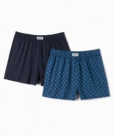 GEMO Caleçon homme en coton biologique (lot de 2) Violet