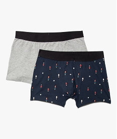 GEMO Boxer homme avec motifs babyfoot (lot de 2) Bleu