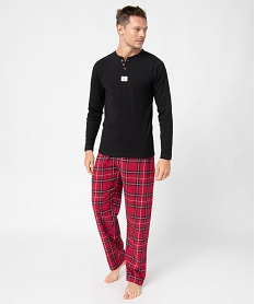 pyjama  homme a carreaux dans sa pochette noirI450401_1