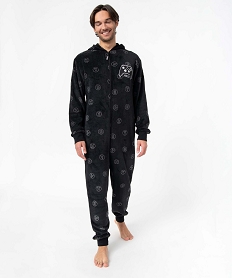 GEMO Combinaison pyjama homme en velours imprimé – X-Box Noir
