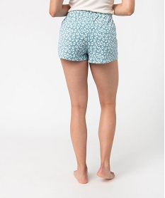 short de pyjama femme imprime avec ceinture elastique multicoloreI451201_3