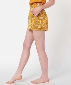 bas de pyjama femme forme short a motifs fleuris imprime bas de pyjamaI451601_1