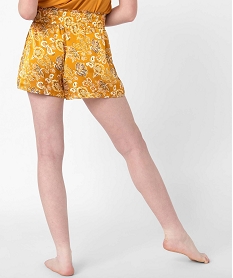 bas de pyjama femme forme short a motifs fleuris imprime bas de pyjamaI451601_3