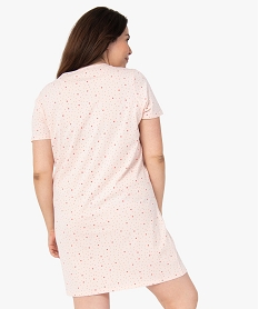 chemise de nuit a manches courtes avec motifs femme grande taille imprime nuisettes chemises de nuitI452601_3