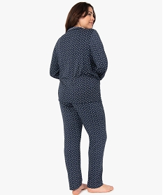 pyjama femme grande taille deux pieces   chemise et pantalon multicoloreI453901_3