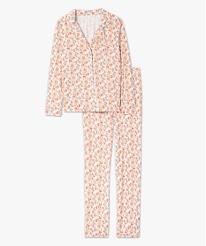 pyjama deux pieces femme   chemise et pantalon multicoloreI454201_4
