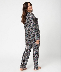pyjama femme grande taille deux pieces   chemise et pantalon imprimeI454501_3