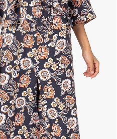 pantacourt de pyjama femme a motifs fleuris multicoloreI455801_2
