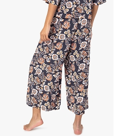 pantacourt de pyjama femme a motifs fleuris multicoloreI455801_3