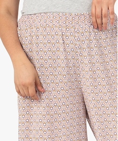 pantalon de pyjama femme imprime beigeI455901_2