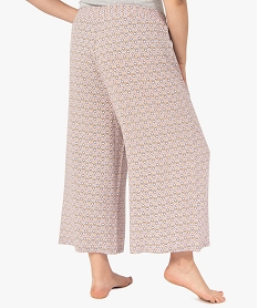 pantalon de pyjama femme imprime beigeI455901_3