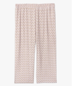 pantalon de pyjama femme imprime beigeI455901_4