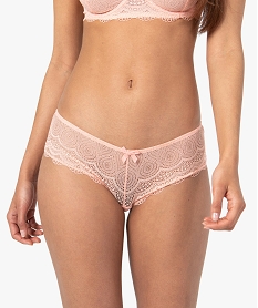 GEMO Shorty en dentelle et tulle femme (lot de 2) Rose