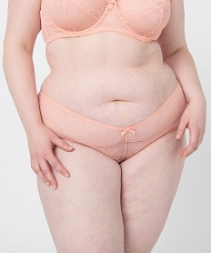 GEMO Shorty en dentelle et tulle femme grande taille Orange
