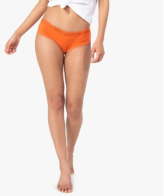 GEMO Shorty en coton stretch avec ceinture dentelle femme (lot de 2) coloris assortis