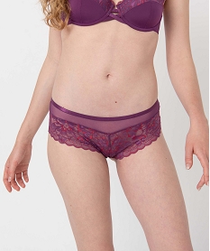 GEMO Shorty femme en dentelle  et tulle Imprimé