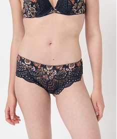 GEMO Shorty femme en microfibre et dentelle Imprimé