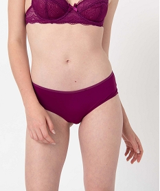 GEMO Shorty femme en microfibre et dentelle (lot de 2) violet standard