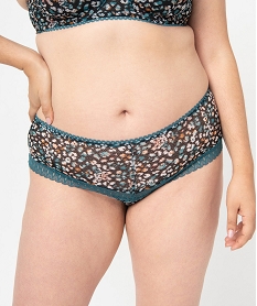 GEMO Shorty femme grande taille en dentelle blanc chine