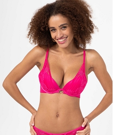 soutien-gorge corbeille effet foulard en dentelle et satin rose soutien gorge avec armaturesI463001_1