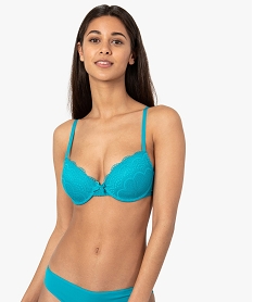 GEMO Soutien-gorge corbeille en dentelle à armatures Bleu