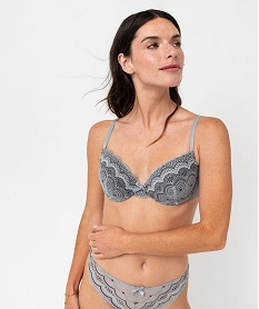 soutien-gorge corbeille en dentelle a armatures femme gris soutien gorge avec armaturesI463501_1