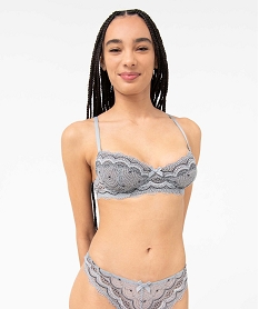 GEMO Soutien-gorge à armatures forme corbeille en dentelle gris standard
